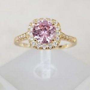 18k Over Sterling Pink Ring